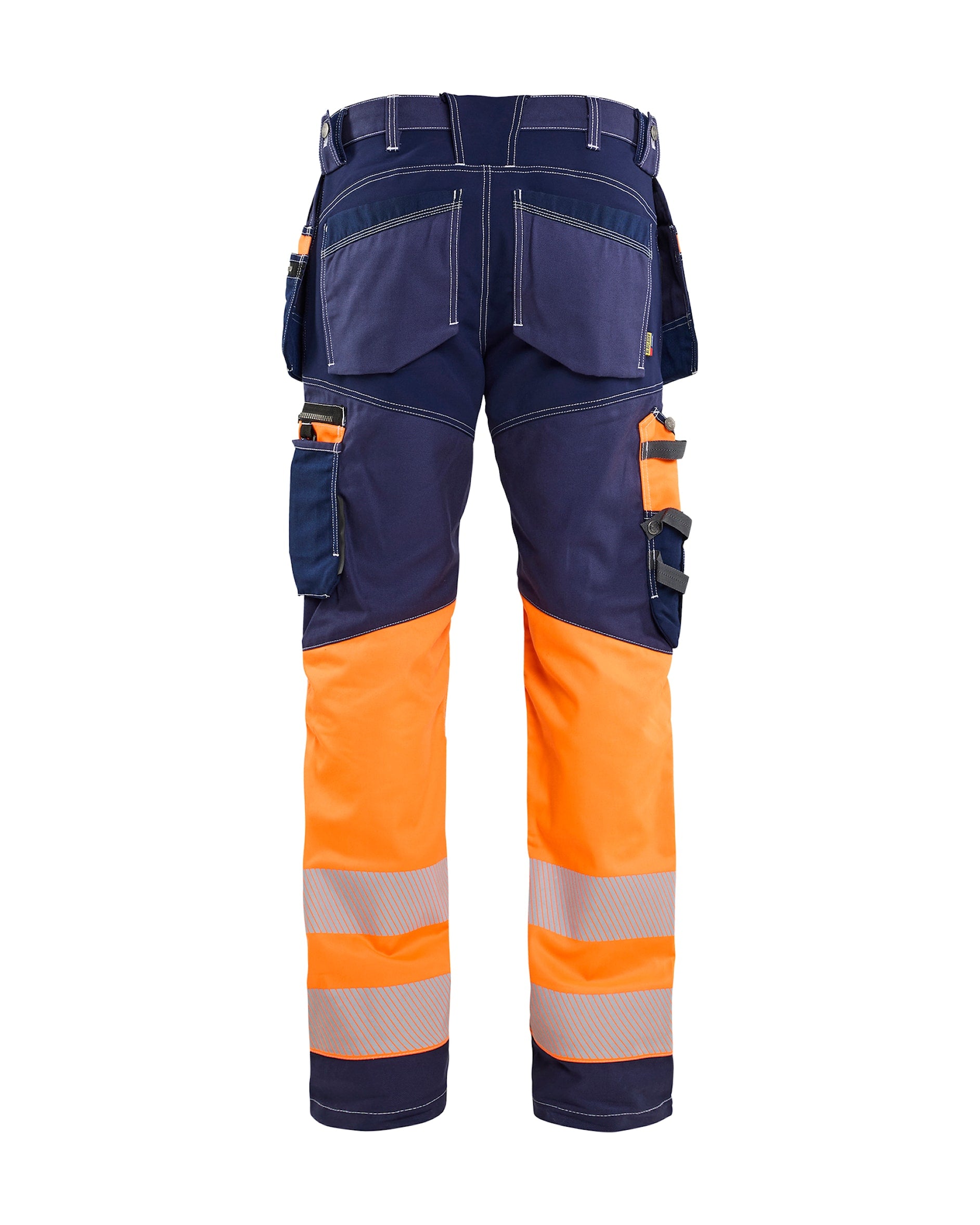 Blaklader Hi-Vis trousers with stretch 1794 - Navy/Orange