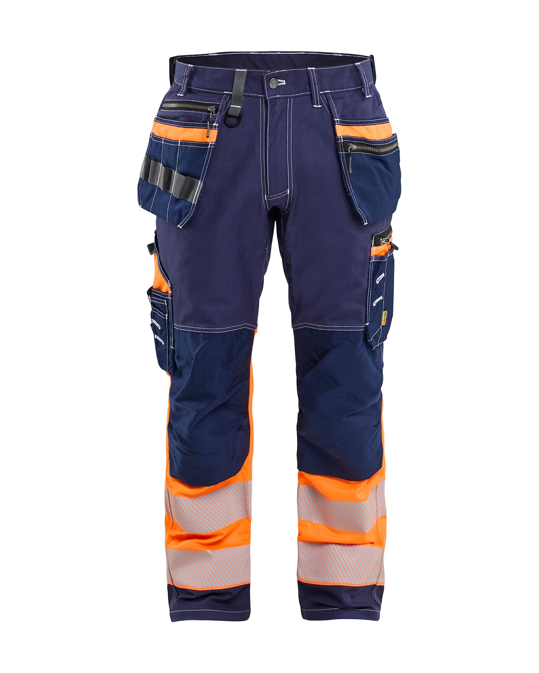 Blaklader Hi-Vis trousers with stretch 1794 - Navy/Orange