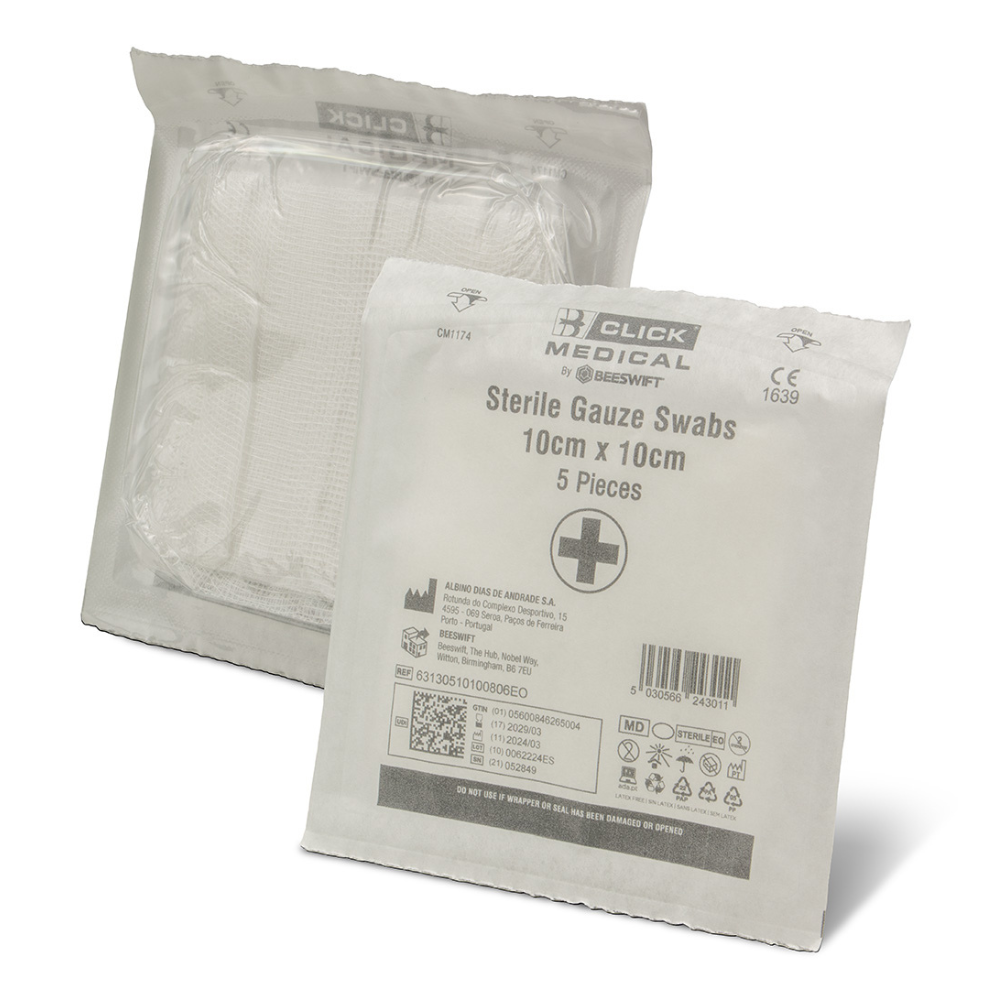 Beeswift Click Medical Gauze Swabs 10Cm X 10Cm Sterile