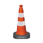 JSP Dominator 50cm Road Traffic Cone with Twin Sealbrite Sleeve