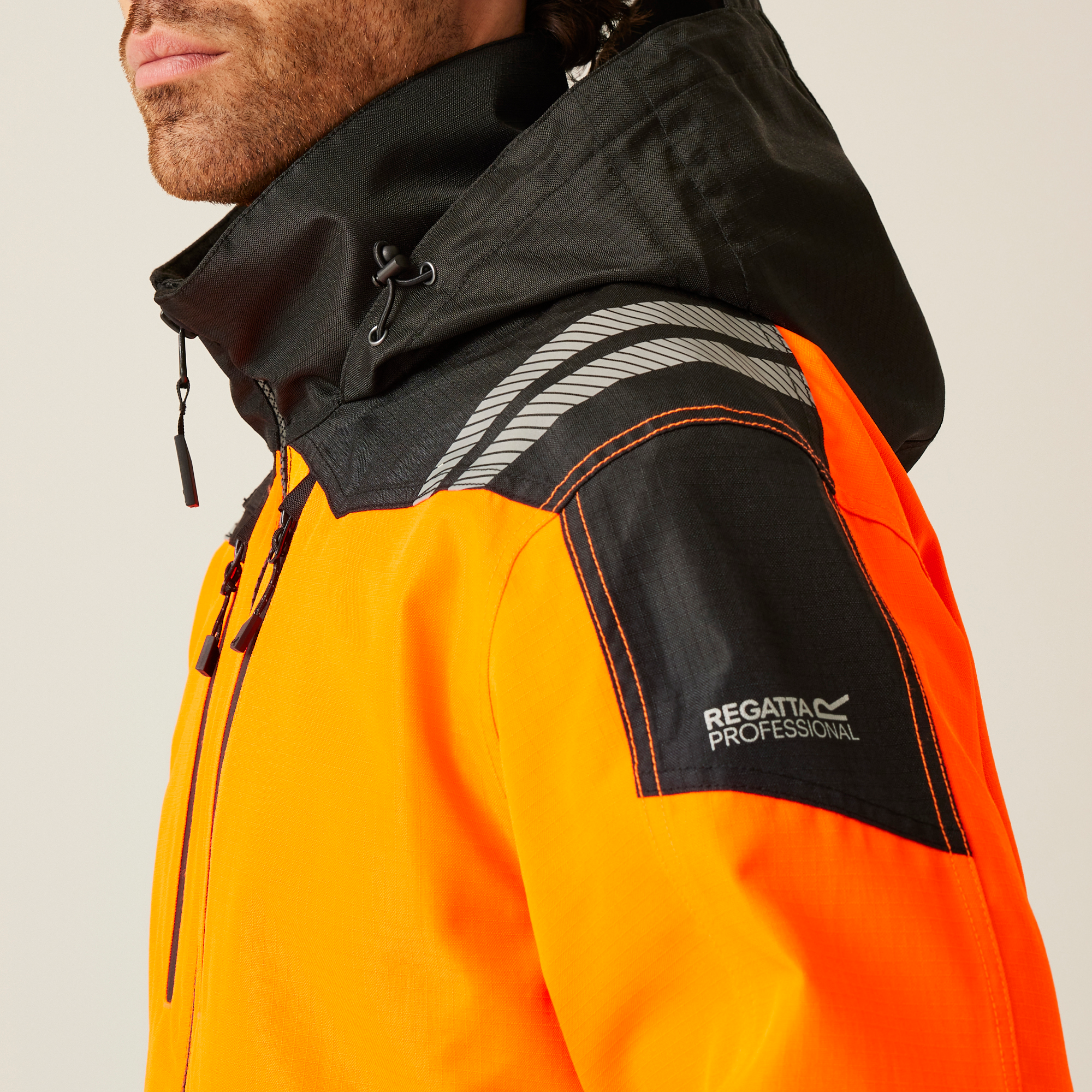 Regatta Professional Mens Hi-VIS X-PRO Waterproof Shell Jacket - Class 2