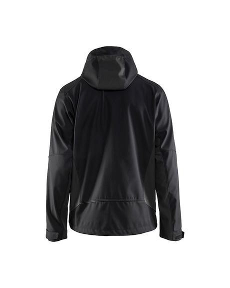 Blaklader Softshell Jacket with Hood 4753 #colour_black-dark-grey