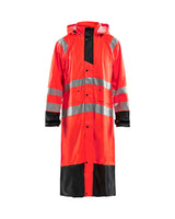 Blaklader Rain Coat Hi-Vis Level 1 4325 #colour_red-hi-vis-black