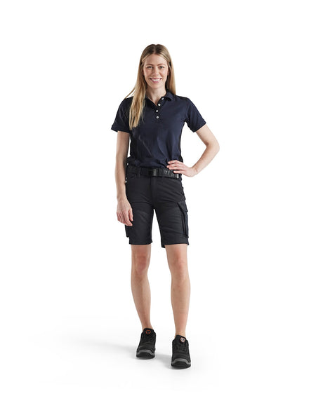 Blaklader Women's Service Shorts Stretch 7137 #colour_navy-blue-black