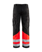 Blaklader Hi-Vis Trousers 1564 - Black/Hi-Vis Red