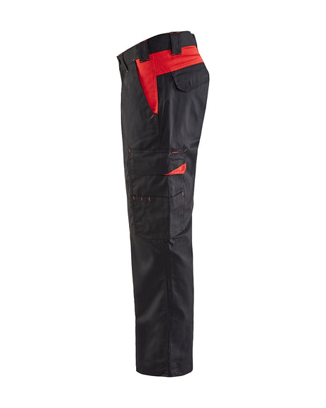 Blaklader Industry Trousers 14041800 - Black/Red #colour_black-red