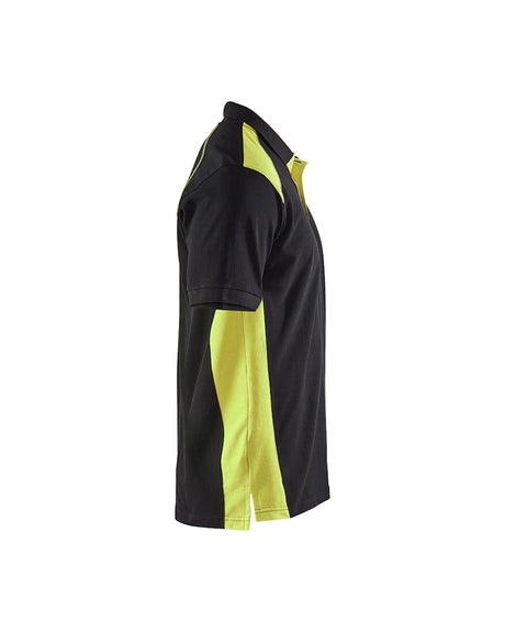 Blaklader Polo Shirt 3324 #colour_black-hi-vis-yellow