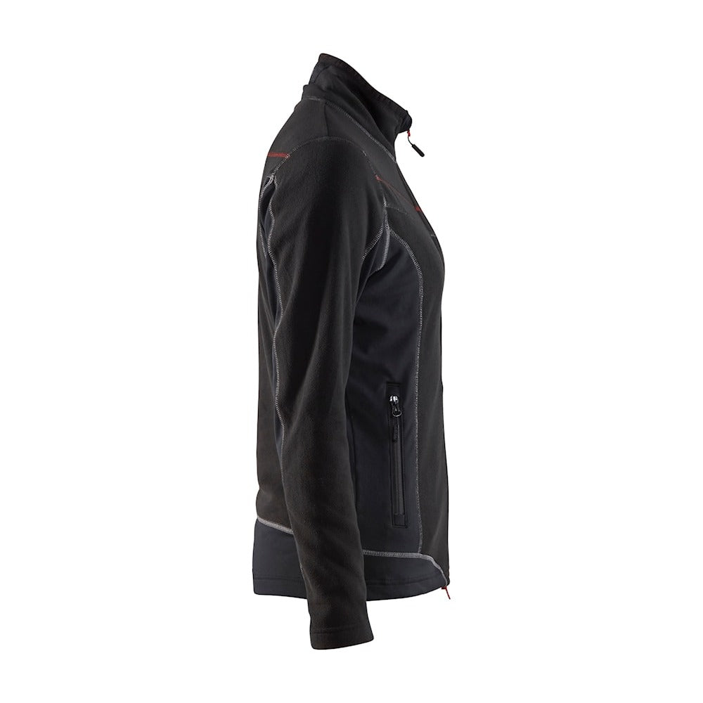 Blaklader Women's Micro Fleece Jacket 4924 #colour_black-red