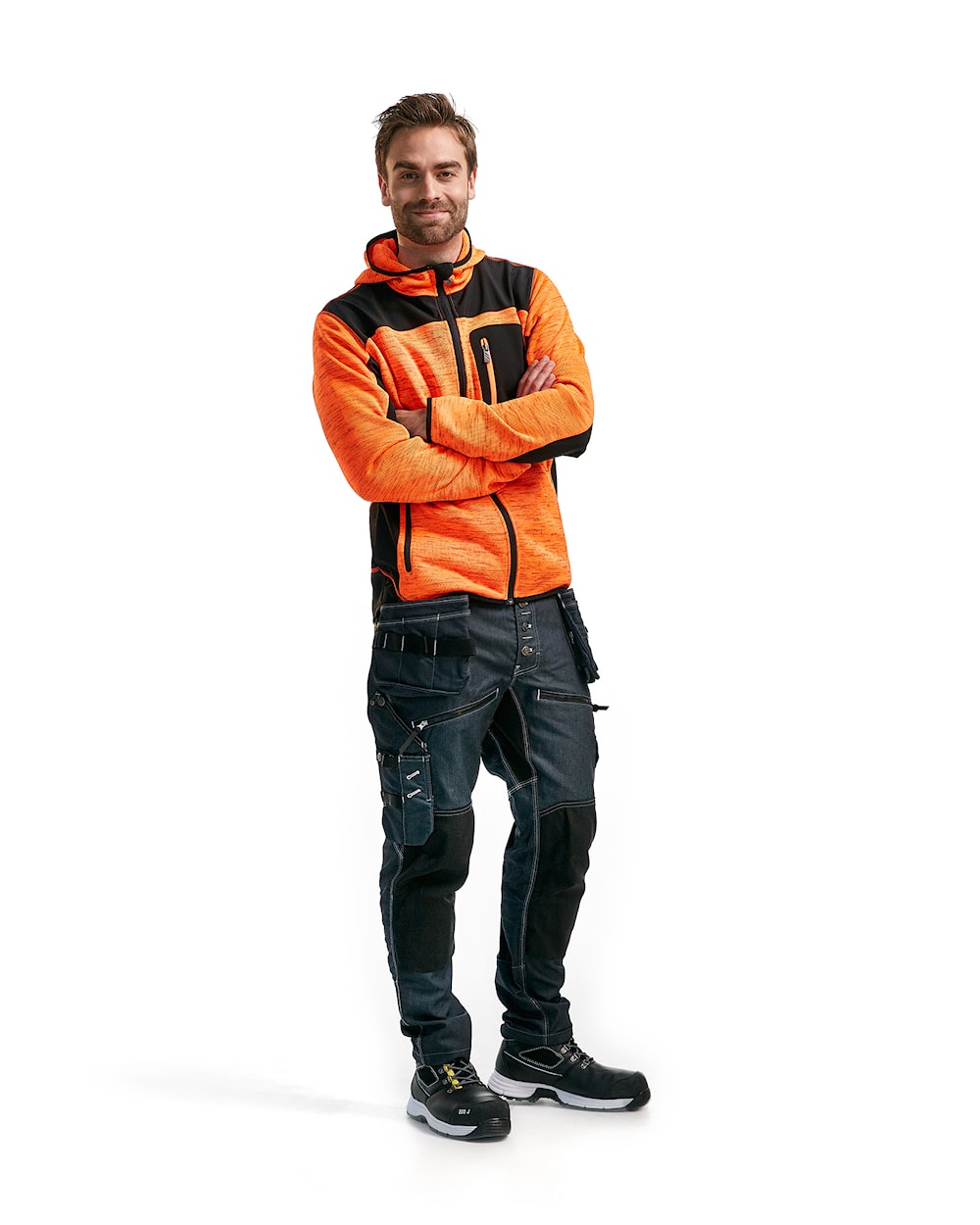 Blaklader Knitted Jacket 4930 #colour_orange-black