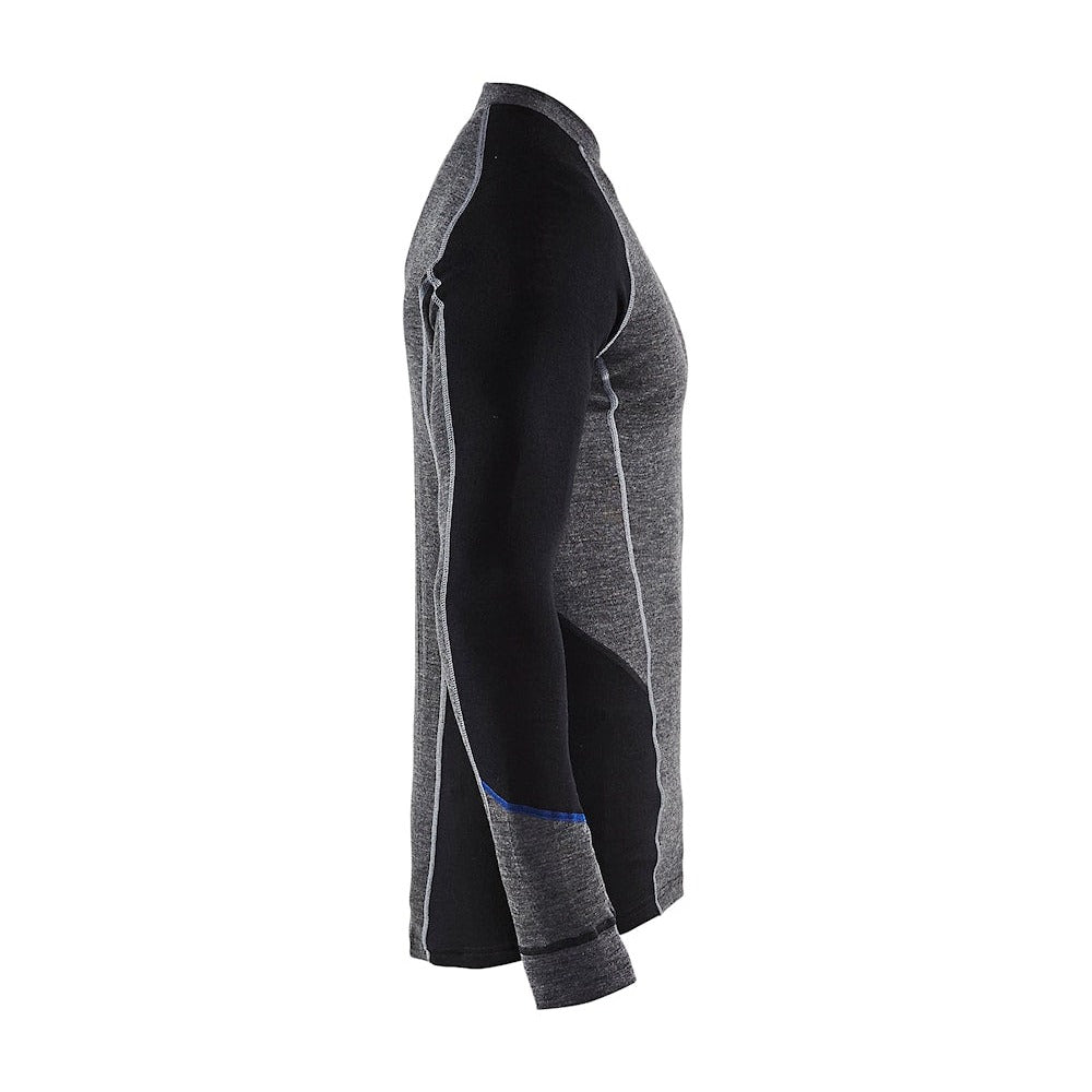 Blaklader Underwear Top Warm 100% Merino 4897 #colour_mid-grey-black