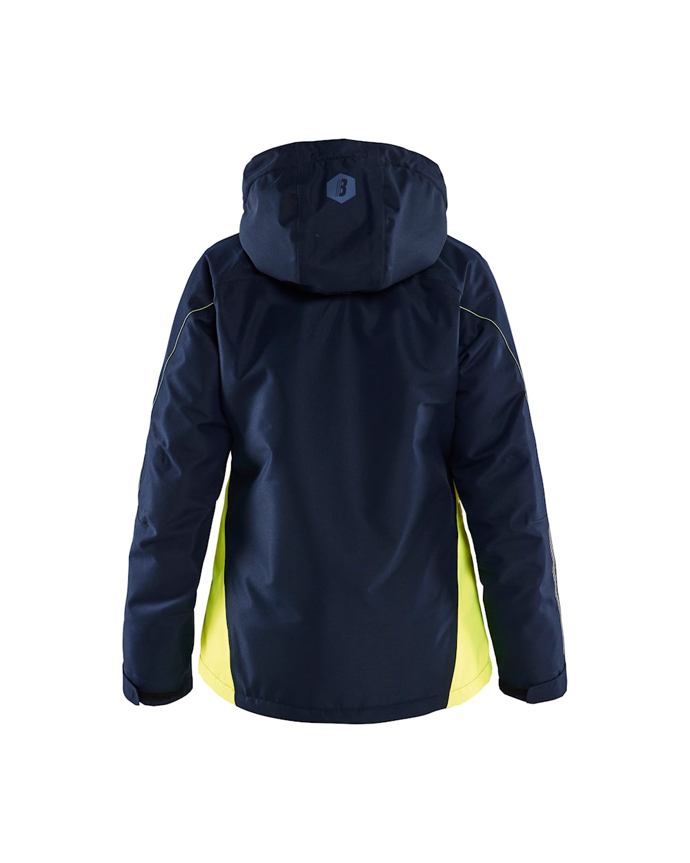 Blaklader Women's Lightweight Lined Functional Jacket 4972 #colour_dark-navy-blue-hi-vis-yellow