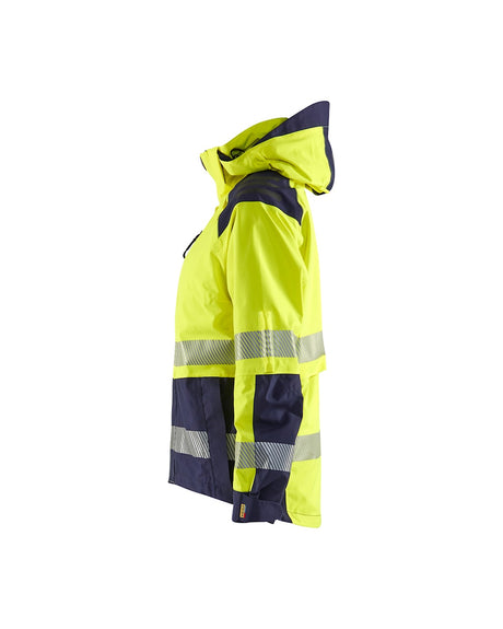 Blaklader Women's Shell Jacket Hi-Vis 4436 #colour_hi-vis-yellow-navy-blue