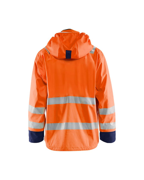 Blaklader Rain Jacket Hi-Vis Level 3 4327 #colour_orange-navy-blue