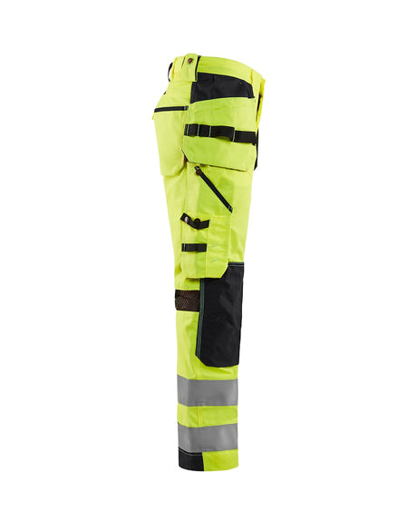 Blaklader Ventilated Hi-Vis Trousers 1565 #colour_hi-vis-yellow-black