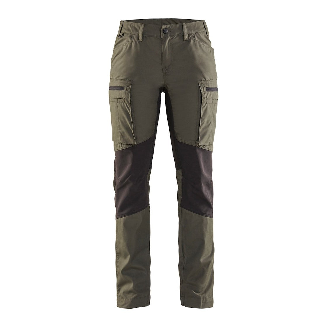 Blaklader Women's Service Trousers Stretch 71591845 #colour_army-green-black