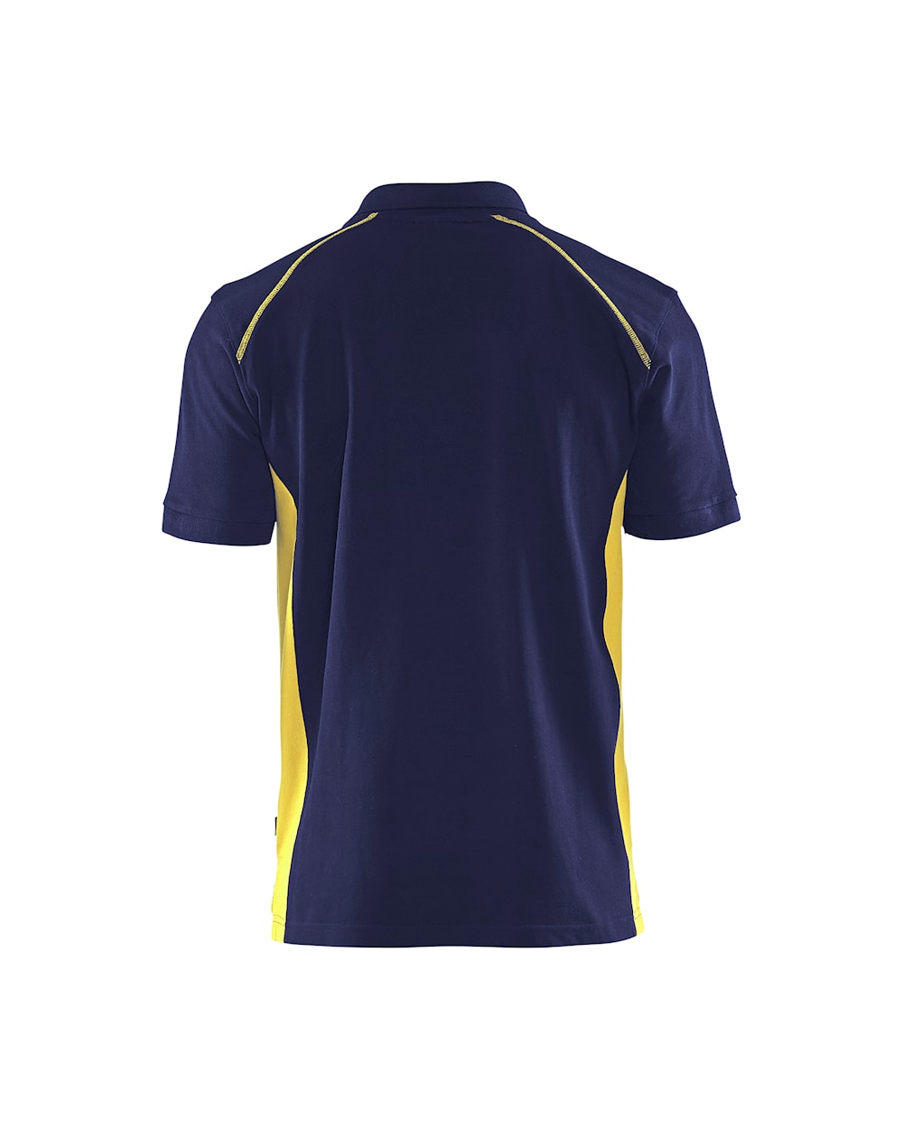 Blaklader Polo Shirt 3324 #colour_navy-blue-hi-vis-yellow