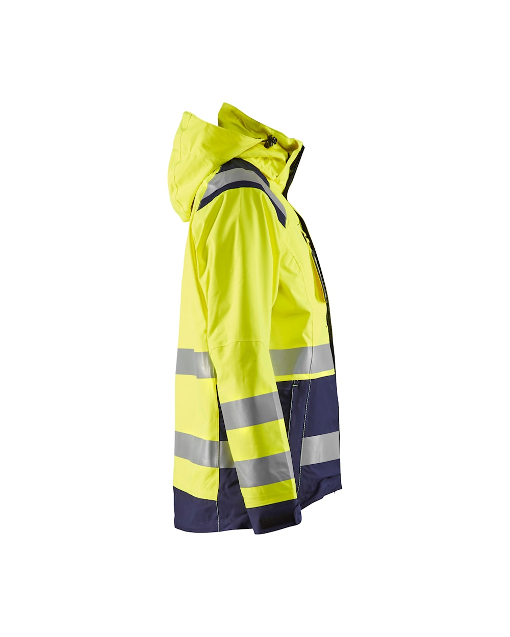 Blaklader Women's Hi-Vis Shell Jacket 4904 #colour_hi-vis-yellow-navy-blue