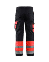 Blaklader Hi-Vis Trousers 1584 - Hi-Vis Red/Black