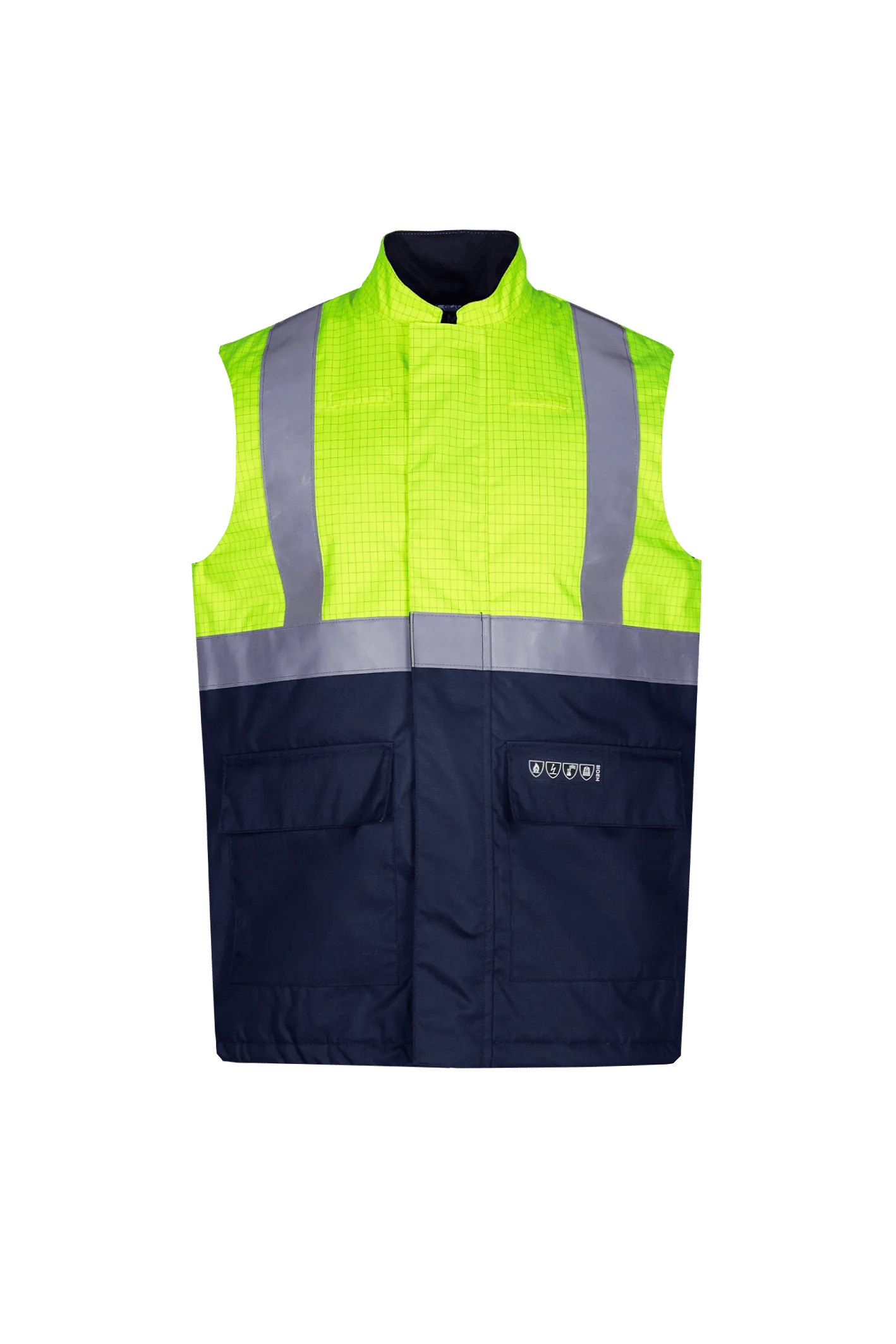 Sioen Bravone Flame Retardant Anti-Static Hi-Vis Body Warmer