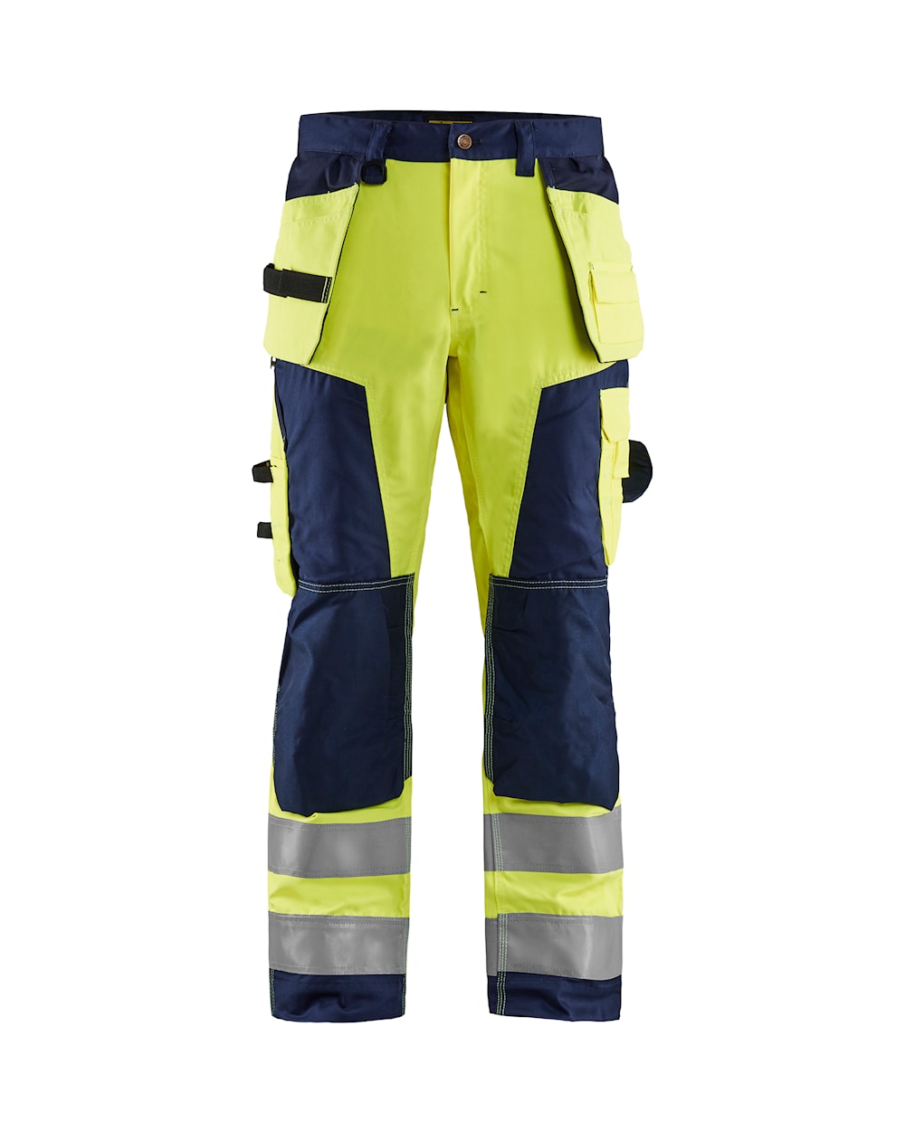 Blaklader Hi-Vis Craftsman Trousers 1568 - Hi-Vis Yellow/Navy Blue