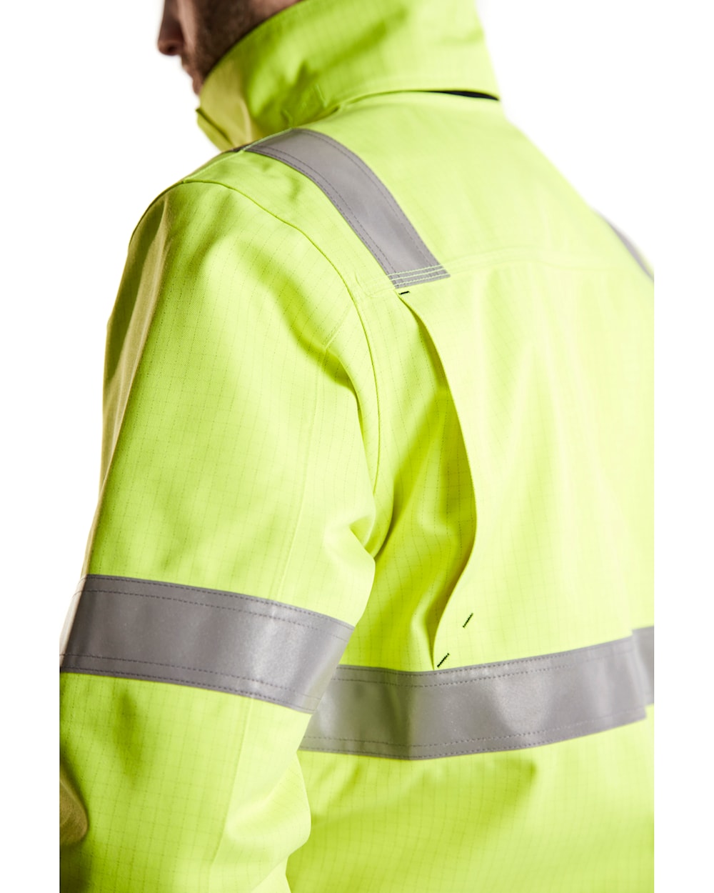 Blaklader Multinorm Winter Jacket 4068 #colour_hi-vis-yellow-navy-blue