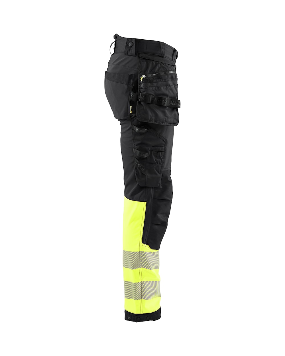 Blaklader Softshell Hi-Vis Trousers 1821 #colour_black-hi-vis-yellow