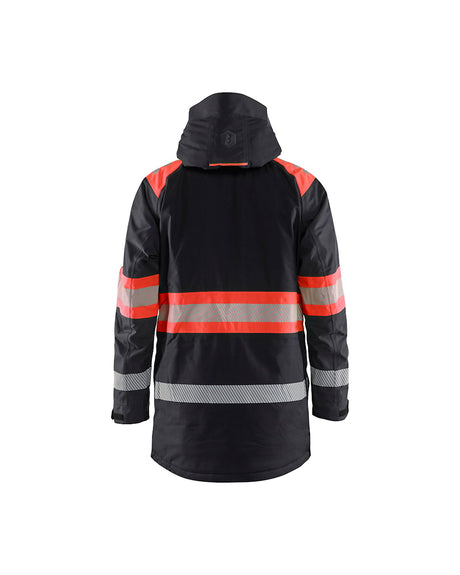 Blaklader Winter Parka Hi-Vis 4485 #colour_black-red-hi-vis