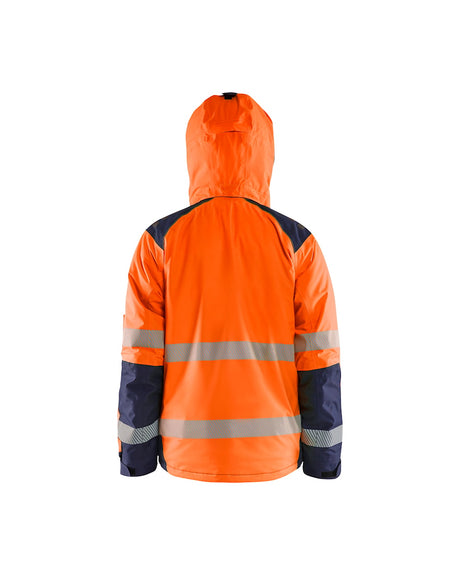 Blaklader Winter Jacket Hi-Vis 4455 #colour_orange-navy-blue