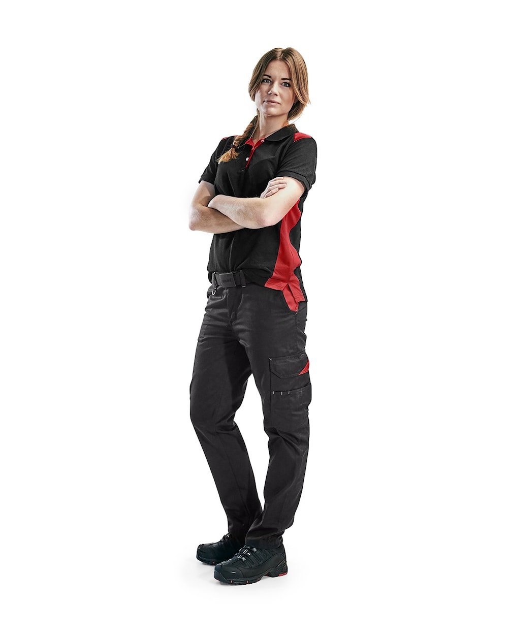 Blaklader Women's Industry Trousers 7104 #colour_black-red