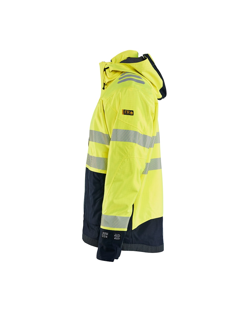 Blaklader Multinorm Shell Jacket 4088 #colour_hi-vis-yellow-navy-blue