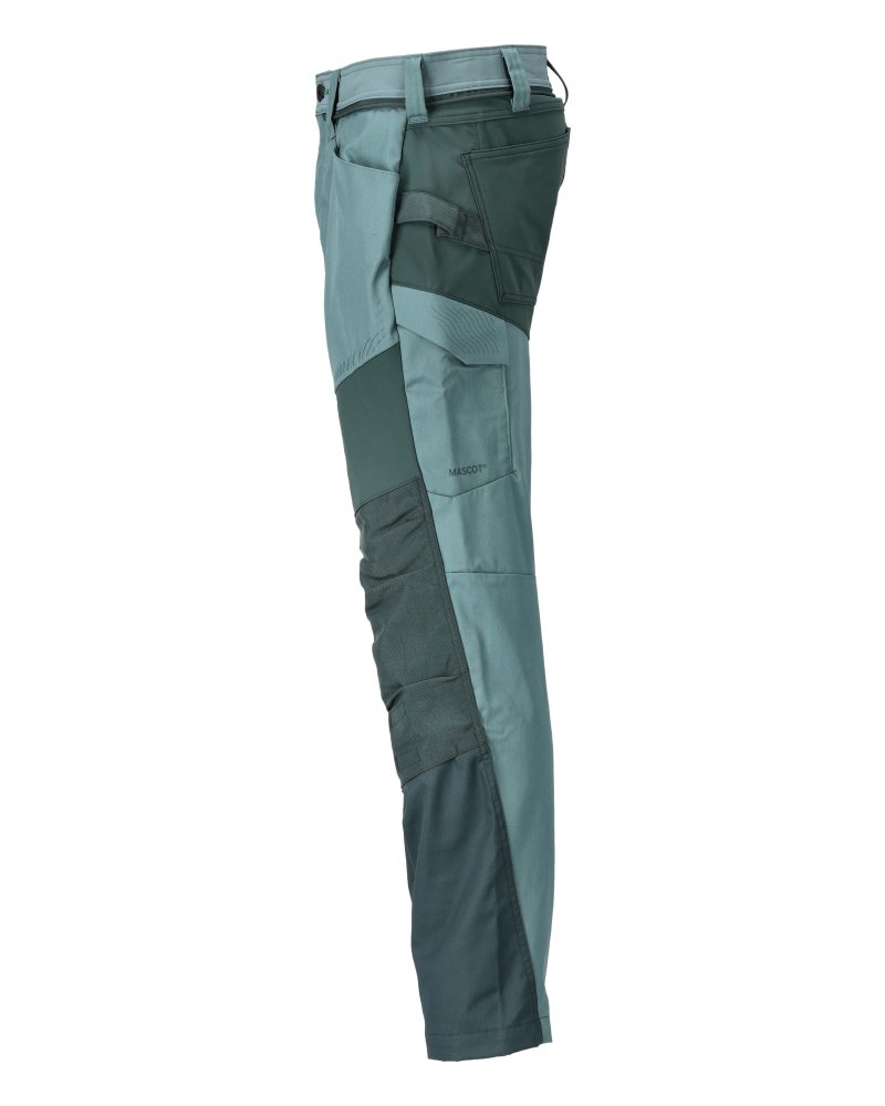 Mascot Customized Trousers with Kneepad Pockets - Light Forest Green/Forest Green