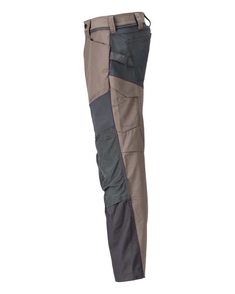 Mascot Customized Trousers with Kneepad Pockets - Sand/Stone Grey
