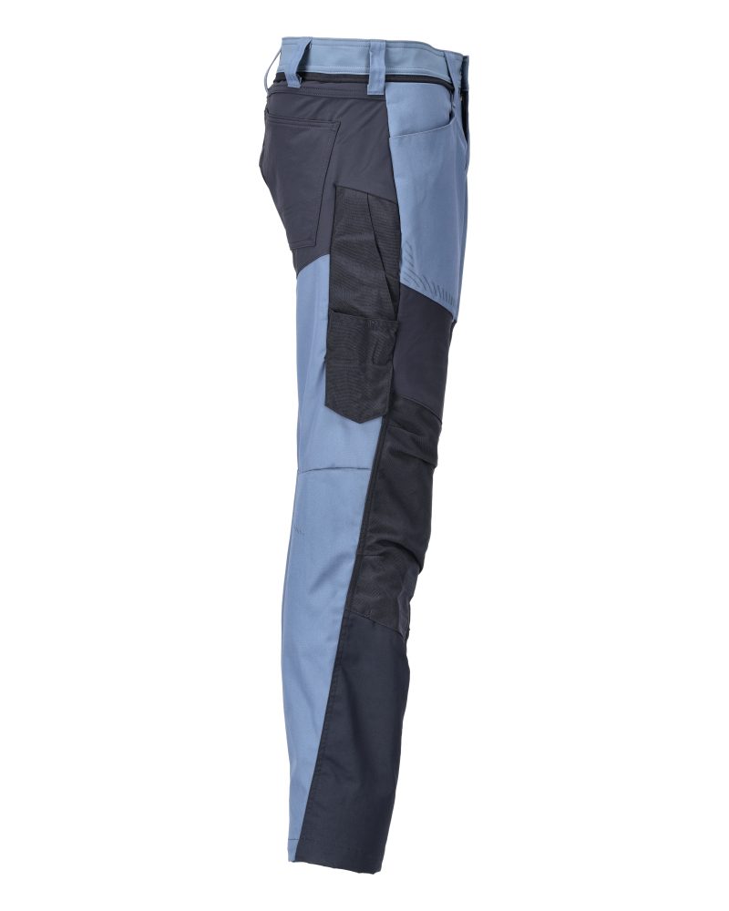 Mascot Customized Trousers with Kneepad Pockets - Stone Blue/Navy