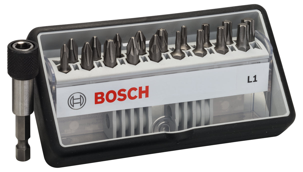 Bosch Professional 18+1-Piece Robust Line Screwdriver Bit Set L - Extra Hard 25mm