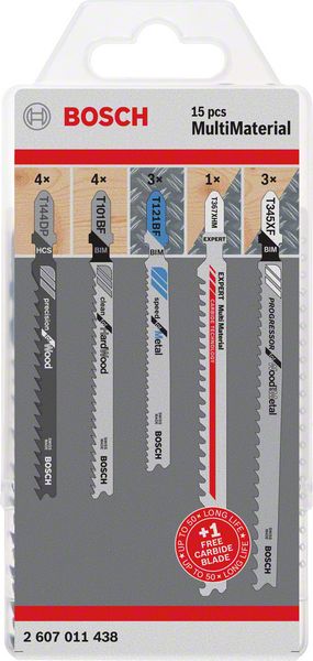 Bosch Professional 15-Piece Multi-Material Set with Carbide Blade