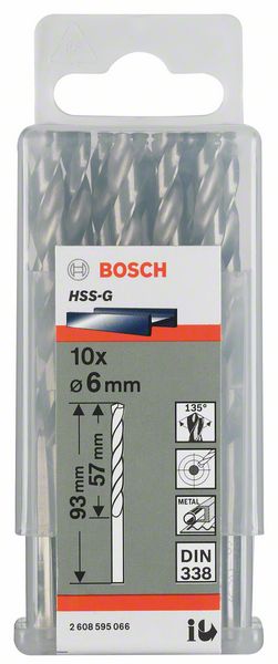 Bosch Professional HSS-G, 3/16" x 2 11/32" x 3 1/2"