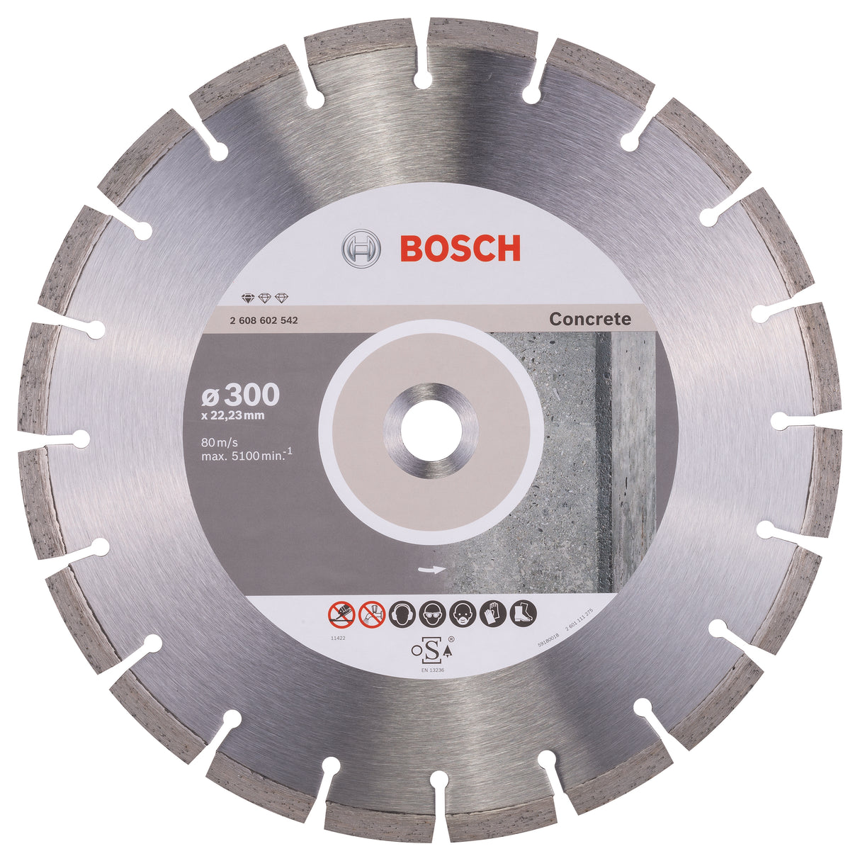 Bosch Professional Diamond Cutting Disc for Concrete - 300 x 22.23 x 3.1 x 10 mm