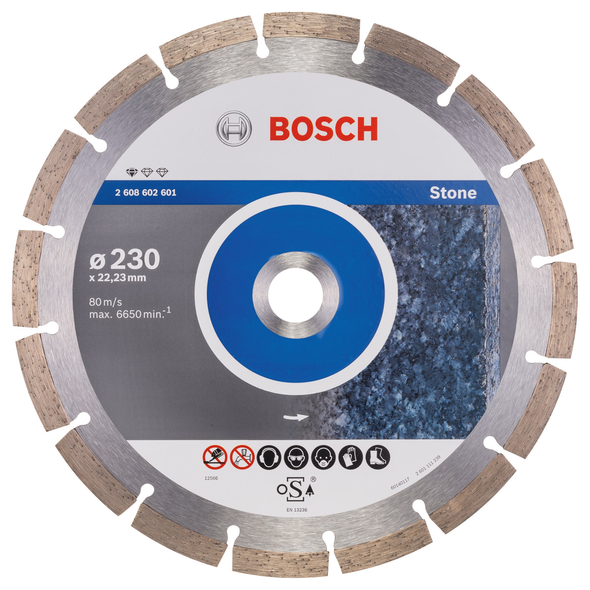 Bosch Professional Diamond Cutting Disc for Stone - 230 x 22.23 x 2.3 x 10 mm