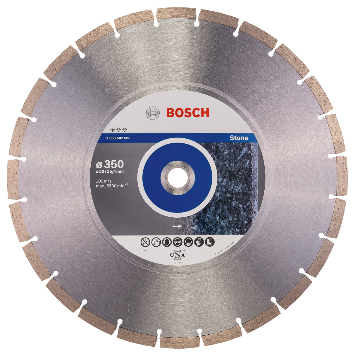 Bosch Professional Standard Diamond Cutting Disc for Stone - 350 x 20/25, 40 x 3.1 x 10mm