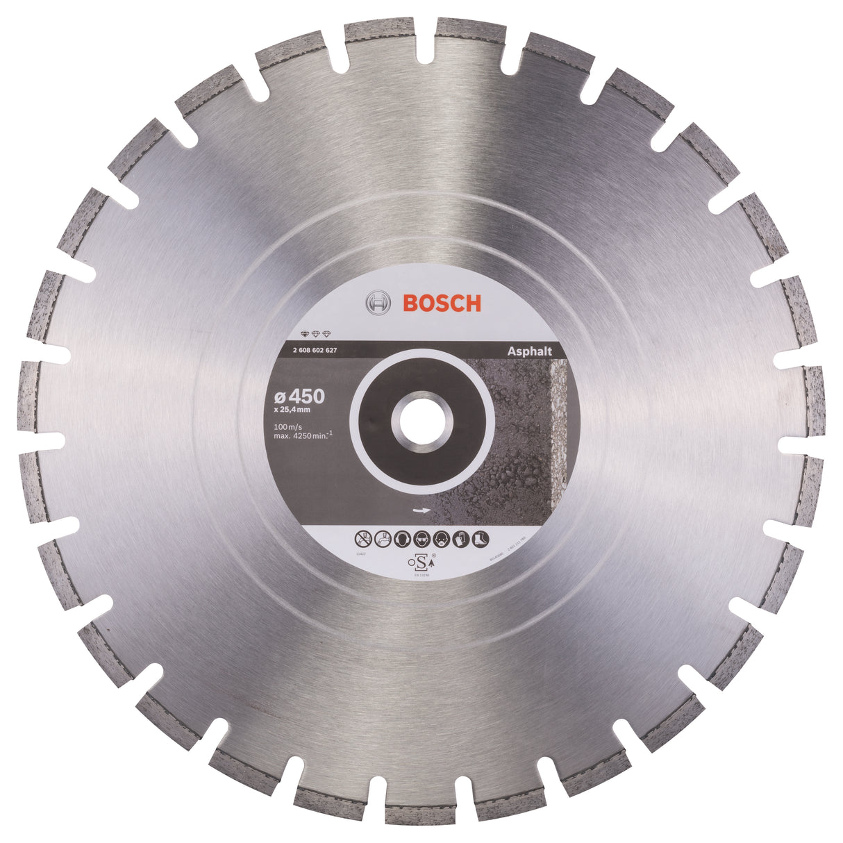 Bosch Professional Diamond Cutting Disc for Asphalt - 450 x 25.40 x 3.2 x 10 mm