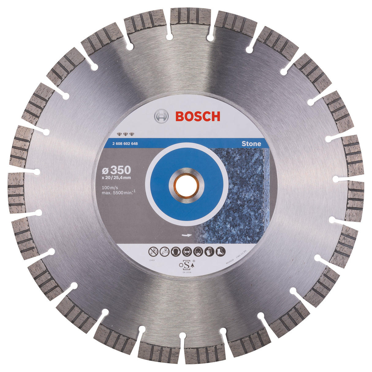 Bosch Professional Diamond Cutting Disc - Best for Stone - 350 x 20,00+25,40 x 3,2 x 15 mm