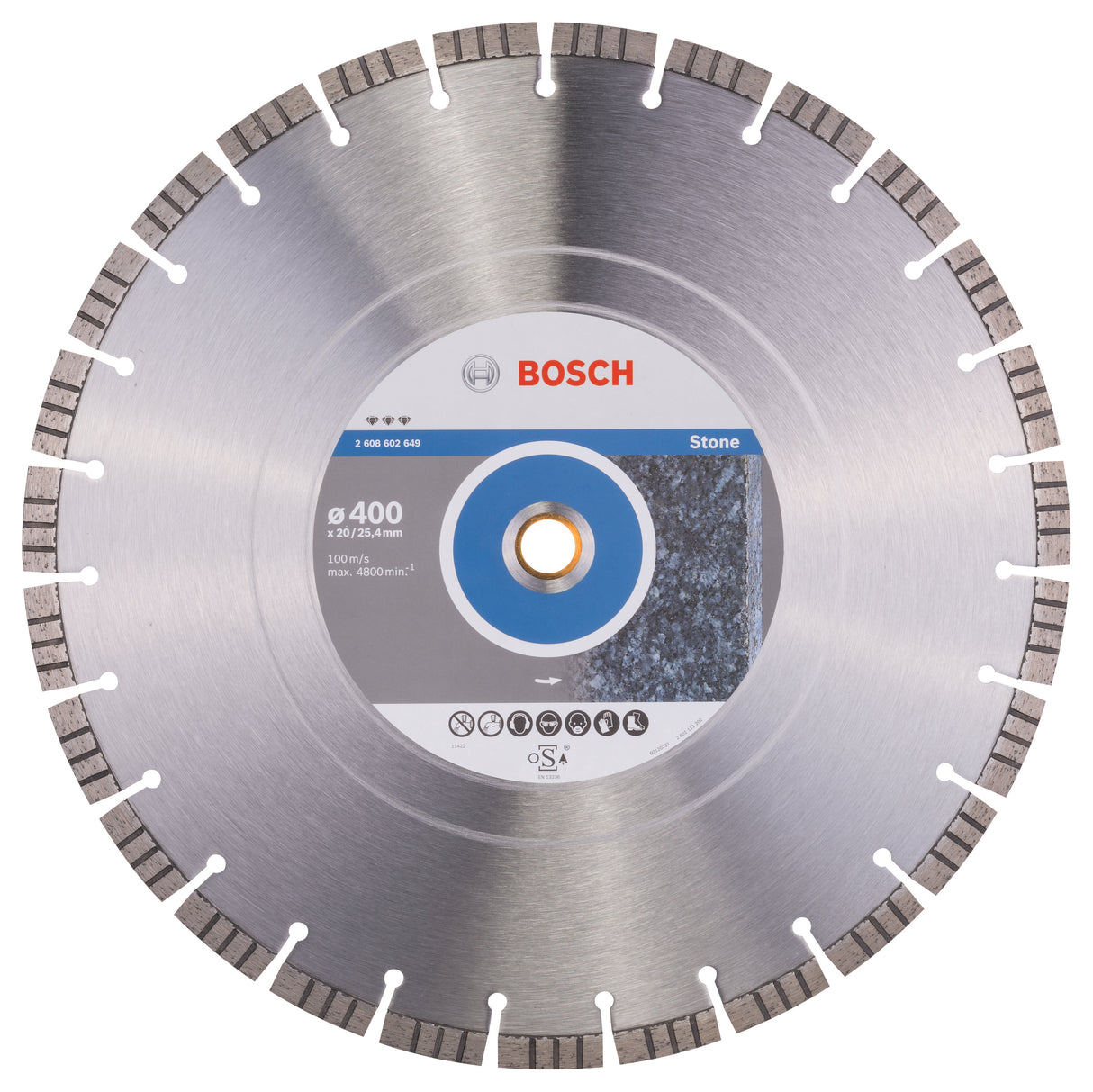 Bosch Professional Diamond Cutting Disc - Best for Stone - 400 x 20,00+25,40 x 3,2 x 12 mm