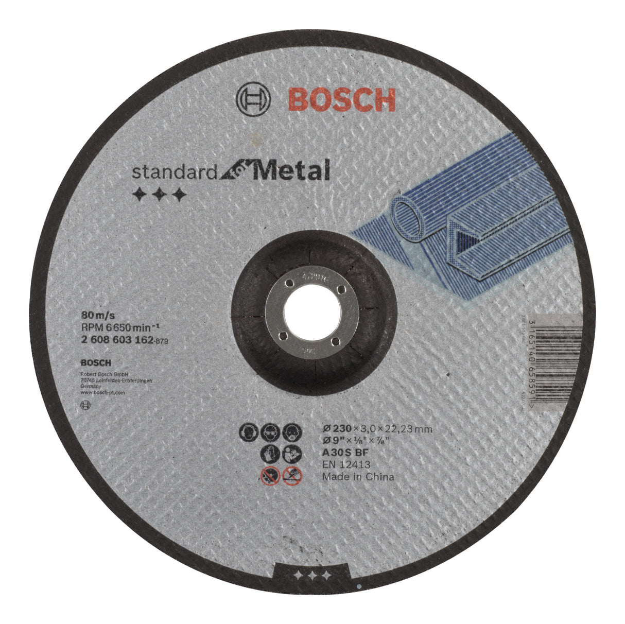 Bosch Professional Metal Cutting Disc with Depressed Centre A 30 S BF - 230mm x 22.23mm x 3.0mm