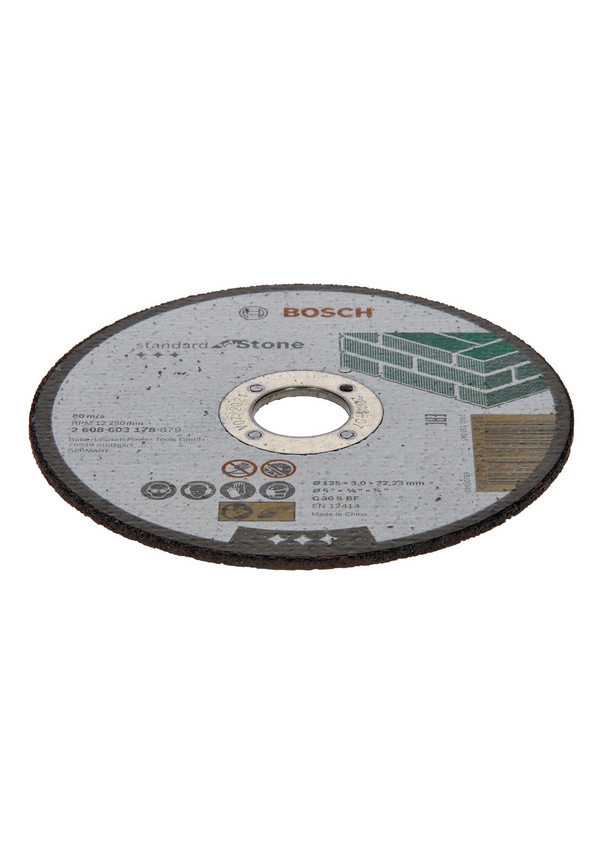 Bosch Professional Stone Straight Cutting Disc C 30 S BF - 125mm x 22.23mm x 3.0mm