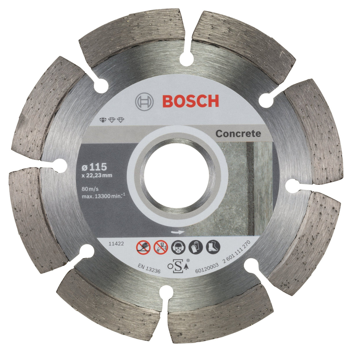 Bosch Professional Diamond Cutting Disc for Concrete - 115 x 22.23 x 1.6 x 10mm