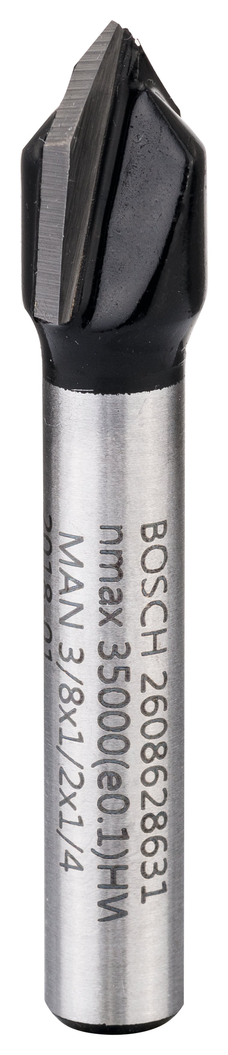 Bosch Professional V-Groove Bit - 1/4" Shank, 90°, L9.5mm, D9.5mm