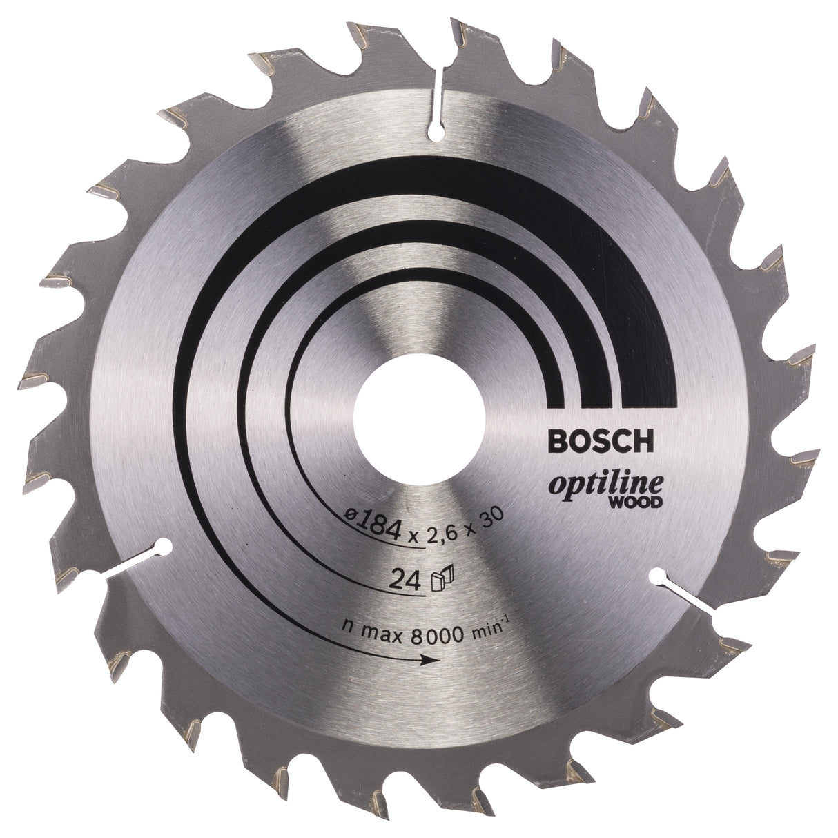 Bosch Professional Optiline Wood Circular Saw Blade - 184 x 30 x 2.6 mm, 24 Teeth