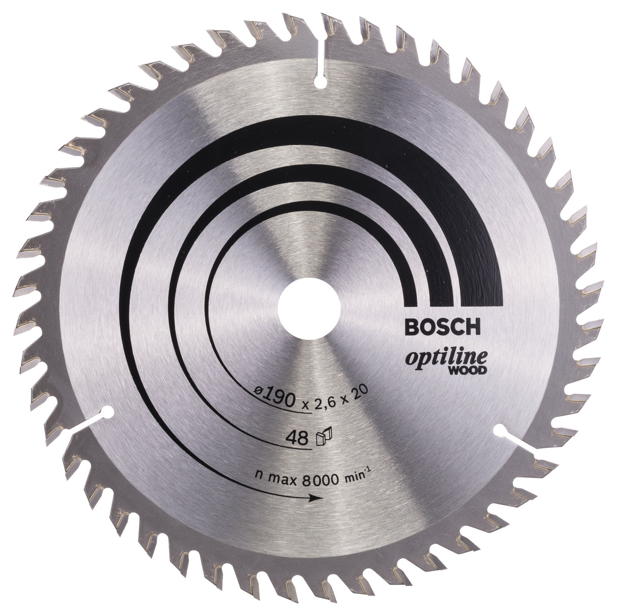 Bosch Professional Optiline Wood Circular Saw Blade - 190 x 20/16 x 2.6 mm, 48 Teeth