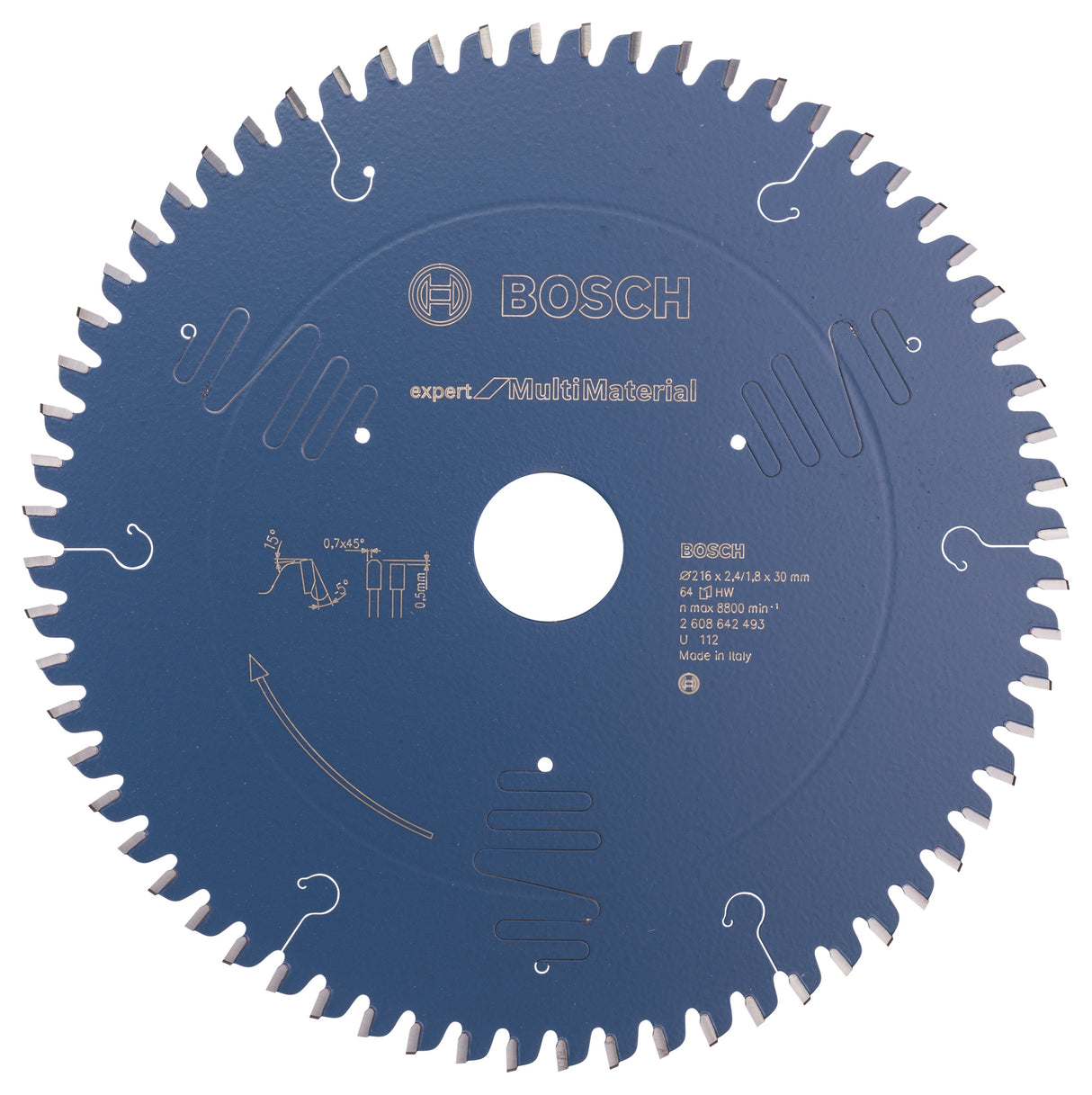 Bosch Professional Expert Multi Material Circular Saw Blade - 216 x 30 x 2.4 mm, 64 Teeth