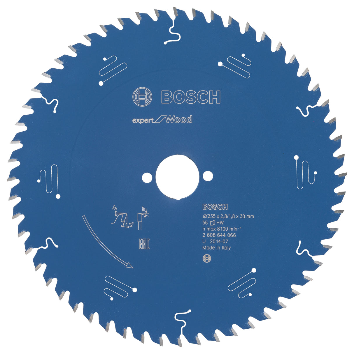 Bosch Professional Circular Saw Blade Expert for Wood - 235 x 30 x 2.8 mm, 56 Teeth